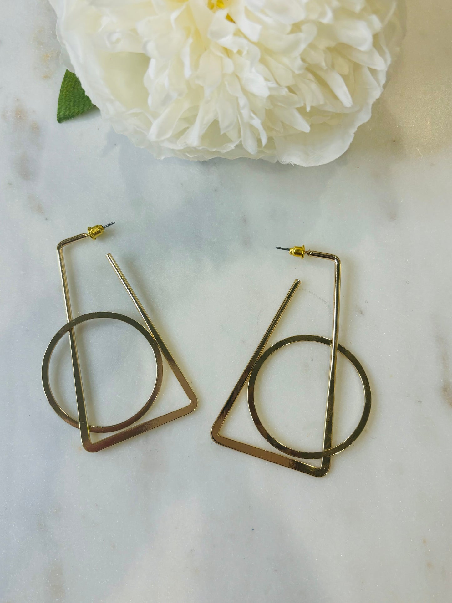 Out The Box Earrings - Gold