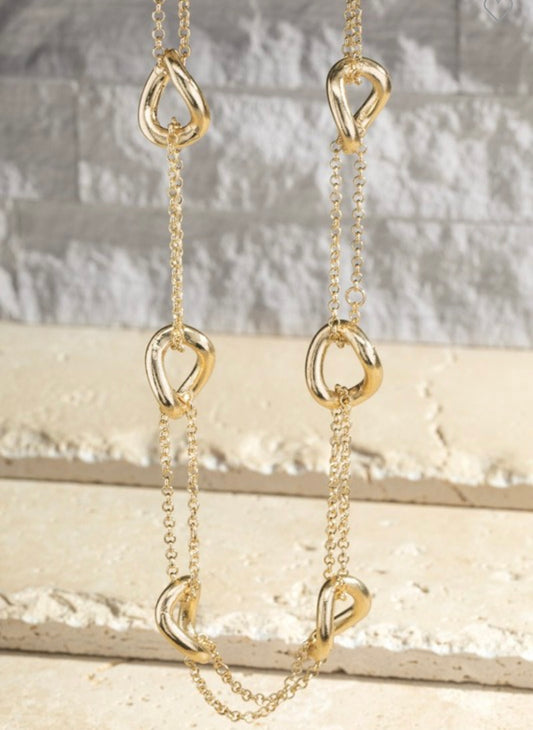 Double Strand Necklace Gold