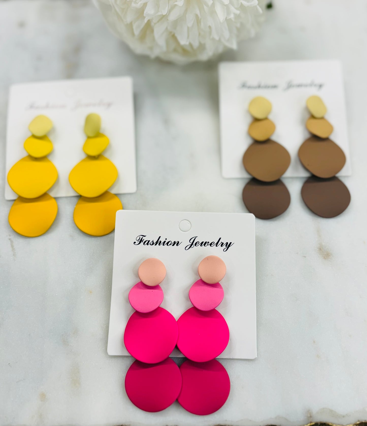 My Four Stages Earrings - Yellow