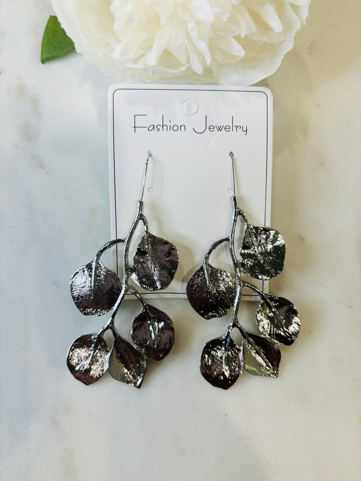 Leaf Season Earrings - Silver