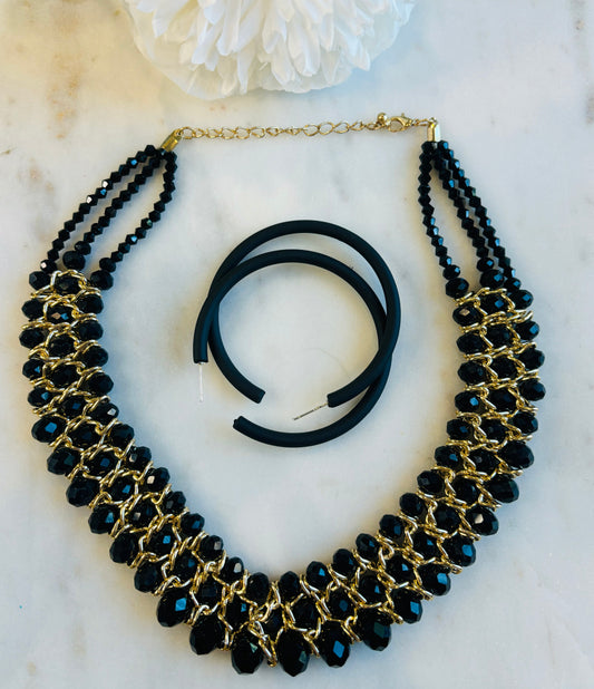 I’m Confident Necklace Set Black