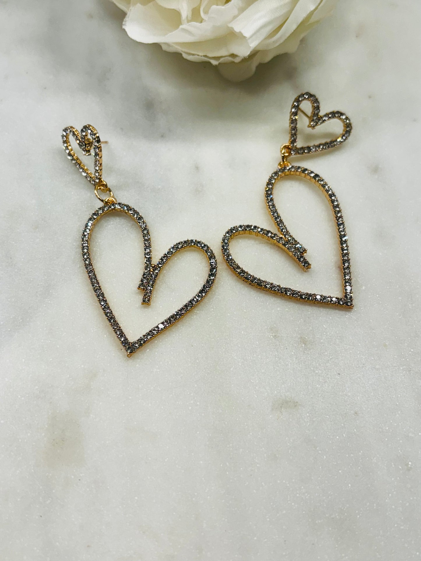 Double Bling Hearts - Gold