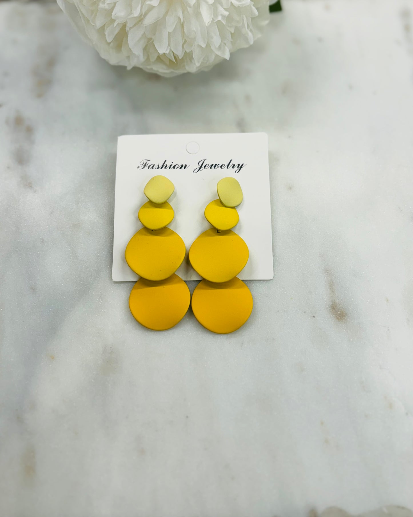 My Four Stages Earrings - Yellow