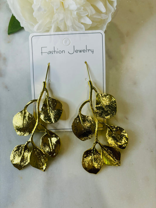 Leaf Season Earrings - Gold