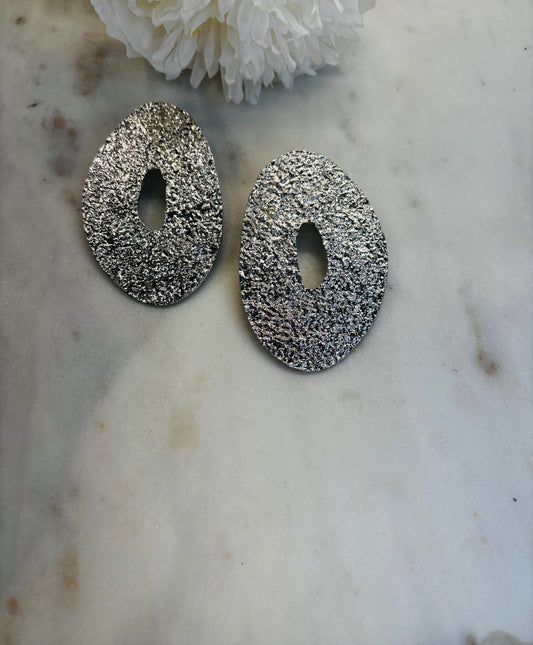 Minding My Business Silver Earrings