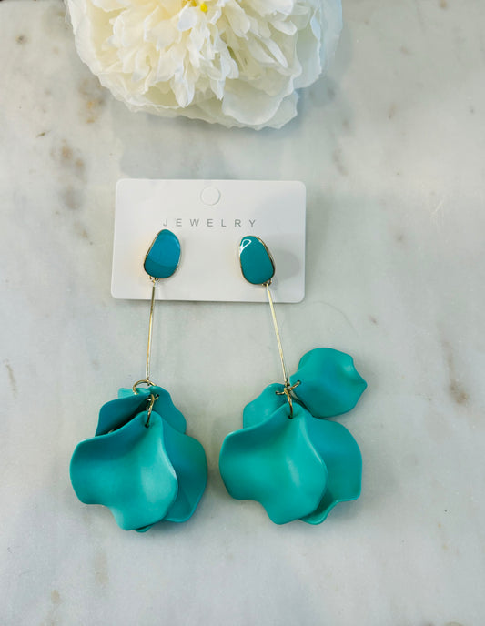 Falling For You Earrings Turquoise