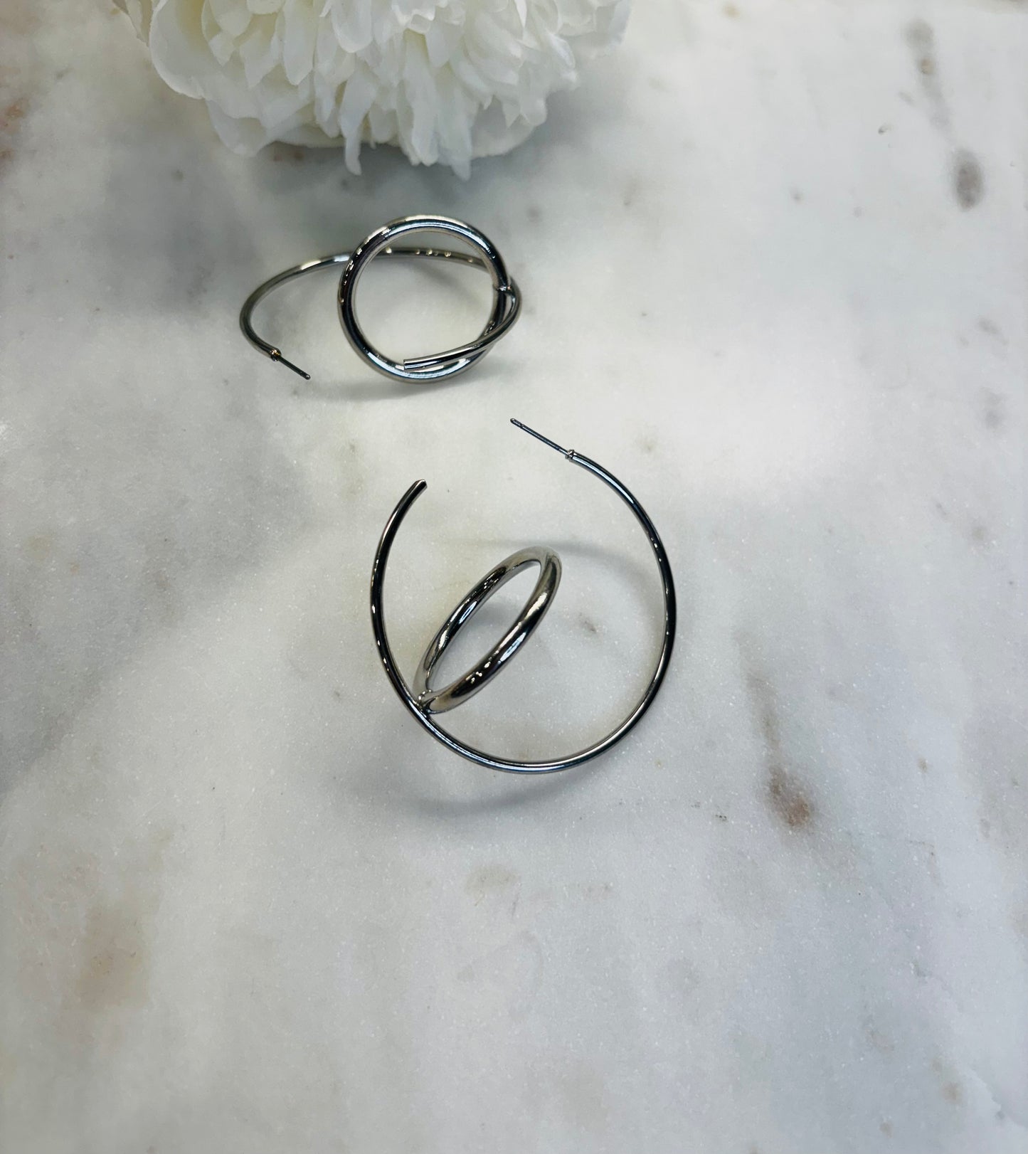 Full Circle Earrings - Silver