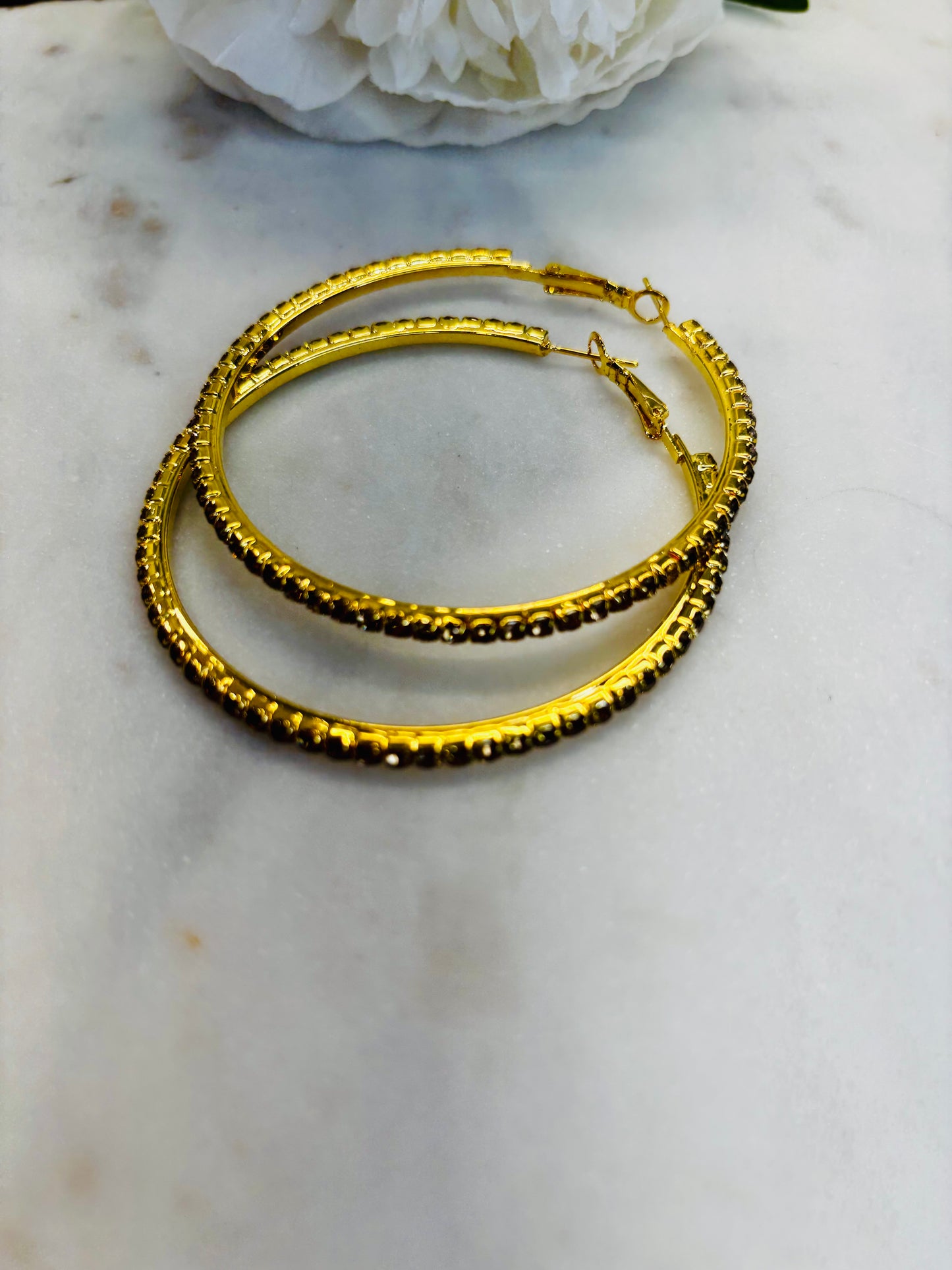 Hoop Girl Gold/Champagne Hoops