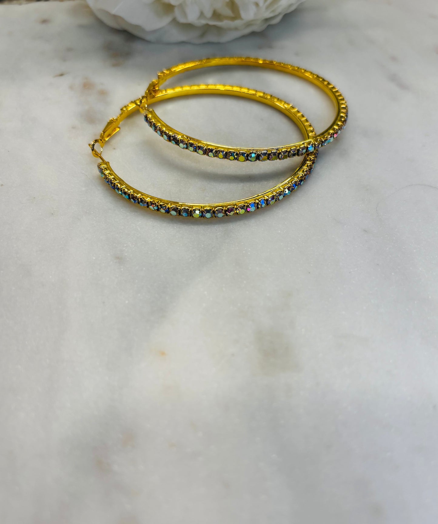 Hoop Girl Gold/AB Bling Hoops