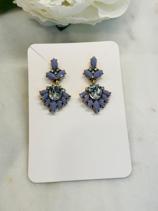 Small Bling Earrings - Periwinkle