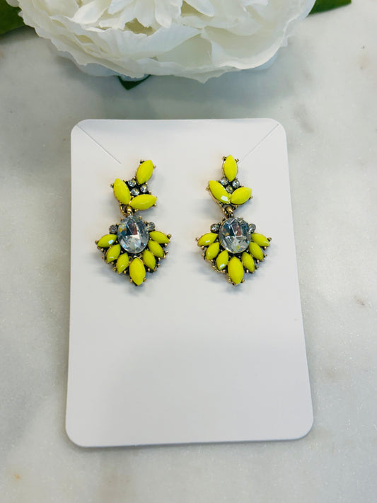 Small Bling Earrings -Yellow