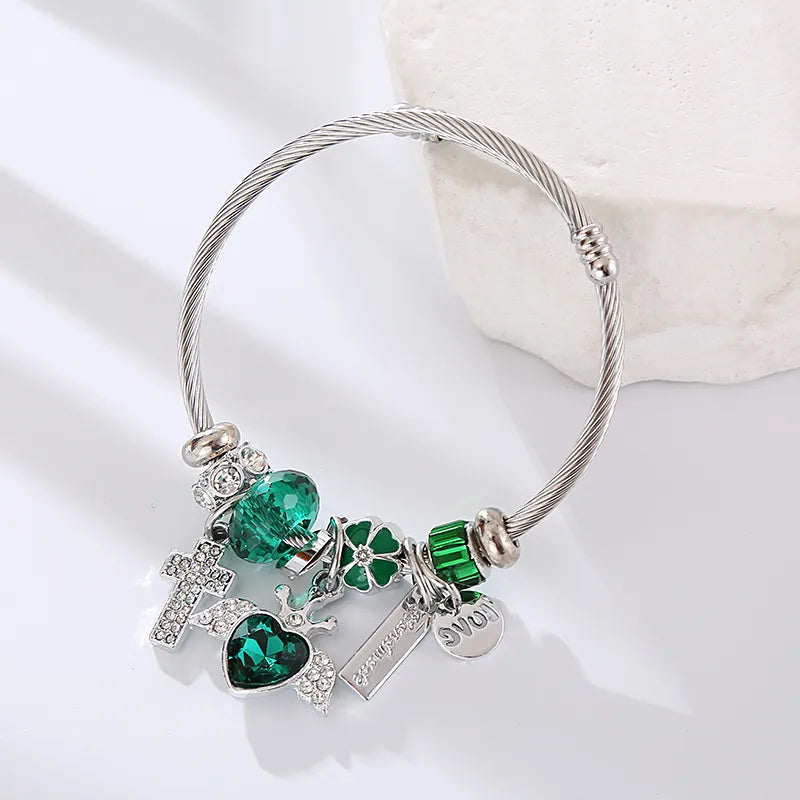 Cross My Heart Bracelets - Green