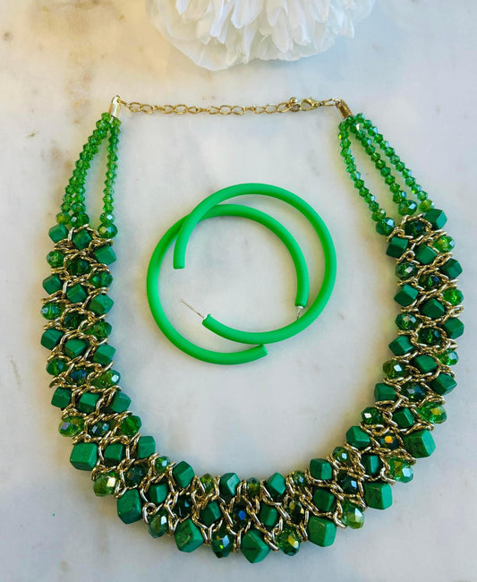 I’m Confident Necklace Set Green