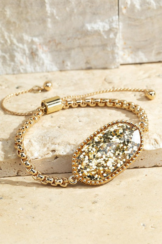 Sparkle Life Adjustable Bracelet - Gold