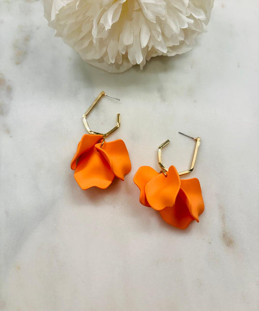 Mini Falling For You Earrings Orange