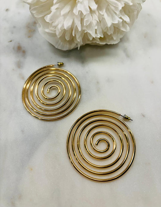 Out of Bounds Gold Earrings