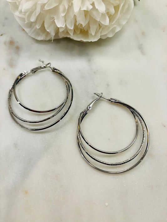 Time Out Silver Earrings